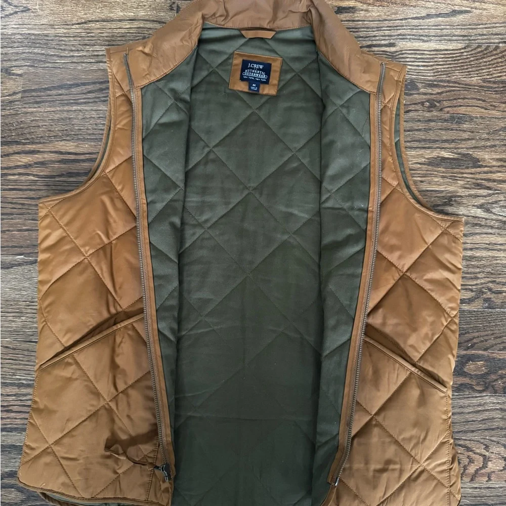 J. Crew Men's Quilted Tan Vest